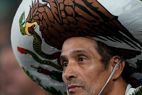A Mexican fan during Mexico and Ecuador match